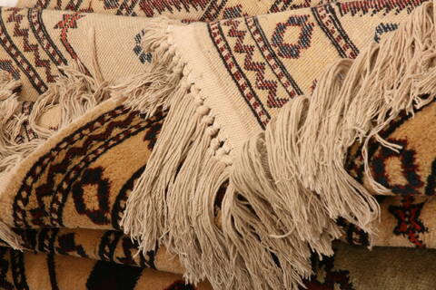 Kazak Beige Square Hand Knotted 68 X 82  Area Rug 100-26660 Image 5