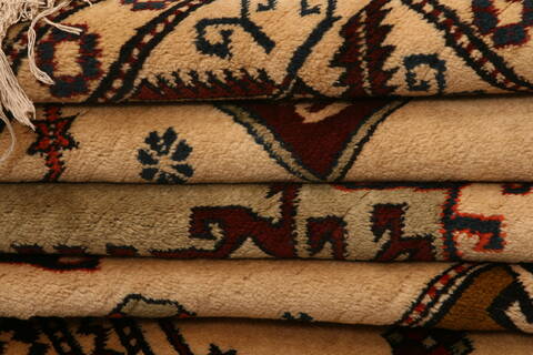 Kazak Beige Square Hand Knotted 68 X 82  Area Rug 100-26660 Image 6