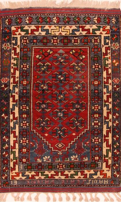 Karabakh Red Hand Knotted 28 X 39  Area Rug 100-26670 Image 0
