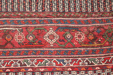 Qashqai Beige Hand Knotted 76 X 159  Area Rug 400-26678 Image 6