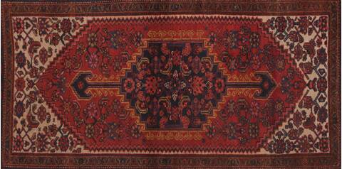 Zanjan Red Hand Knotted 44 X 611  Area Rug 400-26684 Image 1