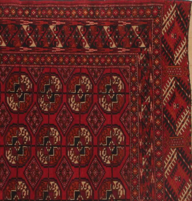 Turkman Red Hand Knotted 33 X 40  Area Rug 400-26685 Image 11