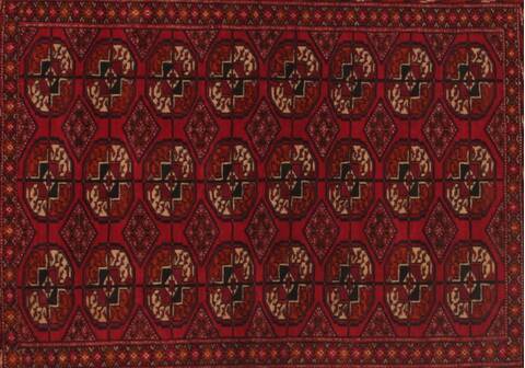 Turkman Red Hand Knotted 33 X 40  Area Rug 400-26685 Image 12