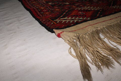 Turkman Red Hand Knotted 33 X 40  Area Rug 400-26685 Image 2