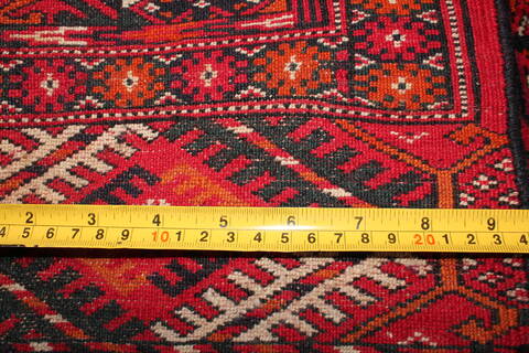 Turkman Red Hand Knotted 33 X 40  Area Rug 400-26685 Image 4