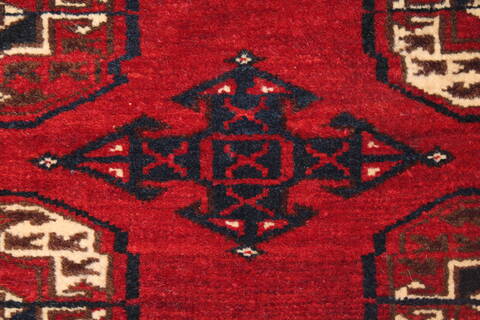 Turkman Red Hand Knotted 37 X 58  Area Rug 400-26686 Image 11