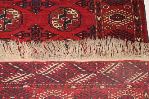 Turkman Red Hand Knotted 37 X 58  Area Rug 400-26686 Image 12