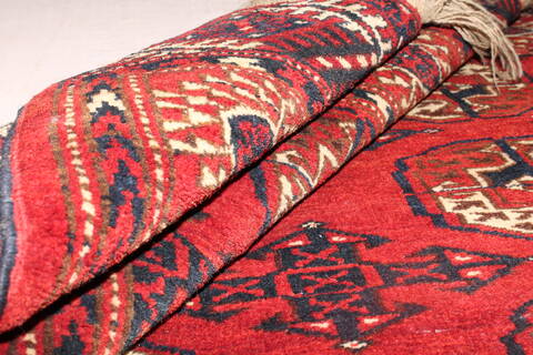 Turkman Red Hand Knotted 37 X 58  Area Rug 400-26686 Image 14