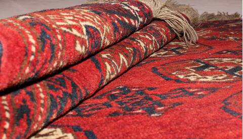 Turkman Red Hand Knotted 37 X 58  Area Rug 400-26686 Image 15