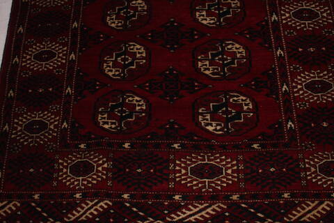 Turkman Red Hand Knotted 37 X 58  Area Rug 400-26686 Image 1