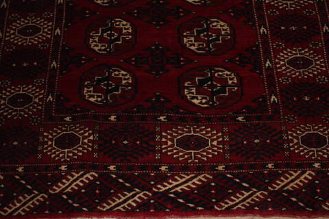 Turkman Red Hand Knotted 37 X 58  Area Rug 400-26686 Image 2