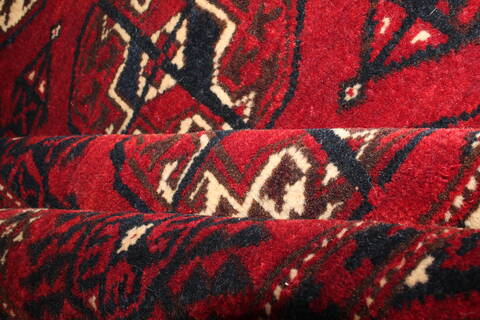 Turkman Red Hand Knotted 37 X 58  Area Rug 400-26686 Image 7