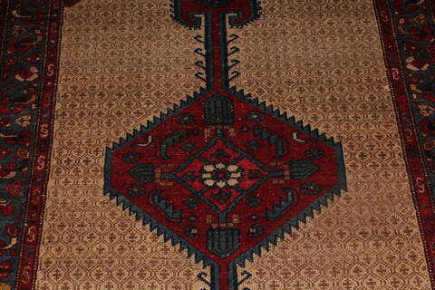 Koliai Beige Square Hand Knotted 36 X 42  Area Rug 400-26688 Image 8