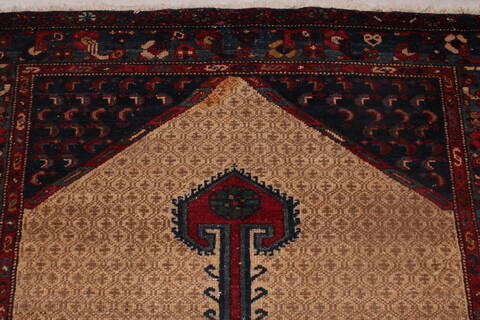 Koliai Beige Square Hand Knotted 36 X 42  Area Rug 400-26688 Image 9