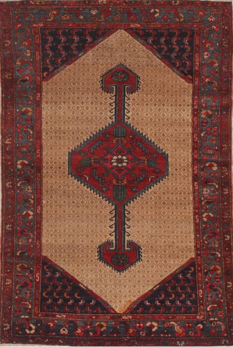 Koliai Beige Square Hand Knotted 36 X 42  Area Rug 400-26688 Image 0