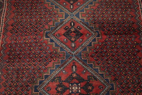 Afshar Red Hand Knotted 46 X 60  Area Rug 400-26693 Image 1
