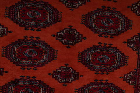 Turkman Orange Hand Knotted 51 X 86  Area Rug 400-26697 Image 10