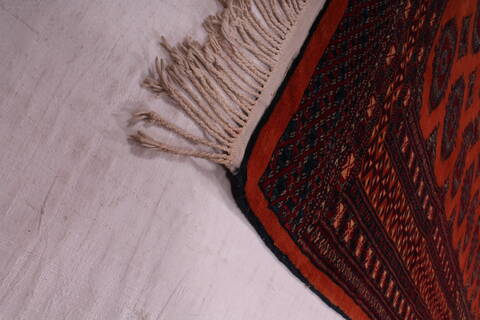 Turkman Orange Hand Knotted 51 X 86  Area Rug 400-26697 Image 1