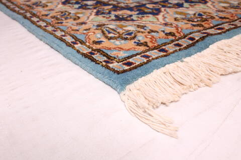 Kerman Blue Hand Knotted 50 X 82  Area Rug 400-26703 Image 3
