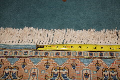 Kerman Blue Hand Knotted 50 X 82  Area Rug 400-26703 Image 4