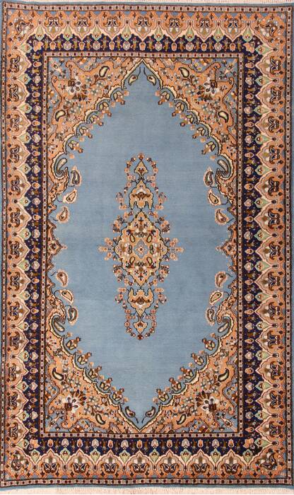 Kerman Blue Hand Knotted 50 X 82  Area Rug 400-26703 Image 0