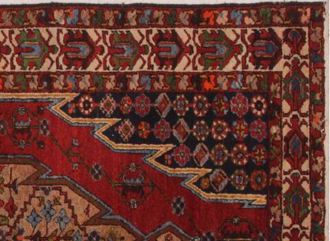 Mazlaghan Red Hand Knotted 45 X 66  Area Rug 400-26705 Image 1