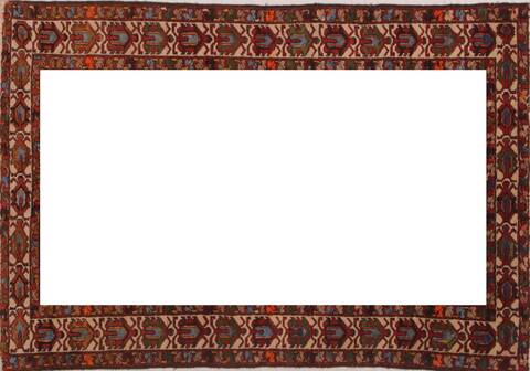 Mazlaghan Red Hand Knotted 45 X 66  Area Rug 400-26705 Image 2