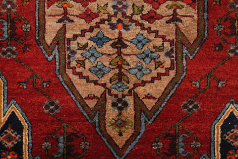 Mazlaghan Red Hand Knotted 45 X 66  Area Rug 400-26705 Image 7