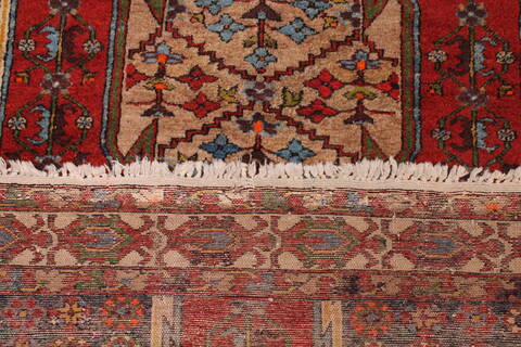 Mazlaghan Red Hand Knotted 45 X 66  Area Rug 400-26705 Image 9