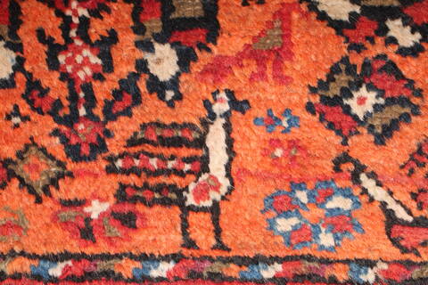 Qashqai Blue Runner Hand Knotted 411 X 106  Area Rug 400-26709 Image 14