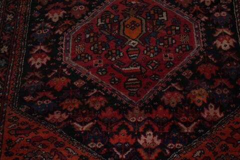 Qashqai Blue Runner Hand Knotted 411 X 106  Area Rug 400-26709 Image 2