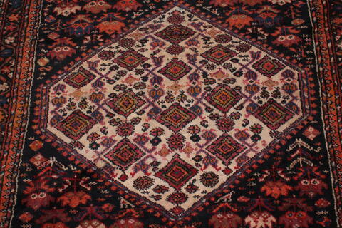 Qashqai Blue Runner Hand Knotted 411 X 106  Area Rug 400-26709 Image 4