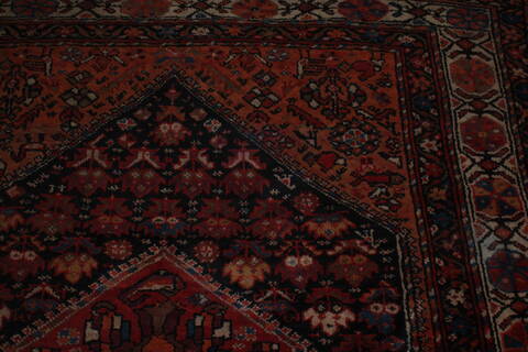 Qashqai Blue Runner Hand Knotted 411 X 106  Area Rug 400-26709 Image 5