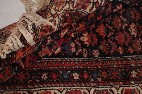 Qashqai Blue Runner Hand Knotted 411 X 106  Area Rug 400-26709 Image 9