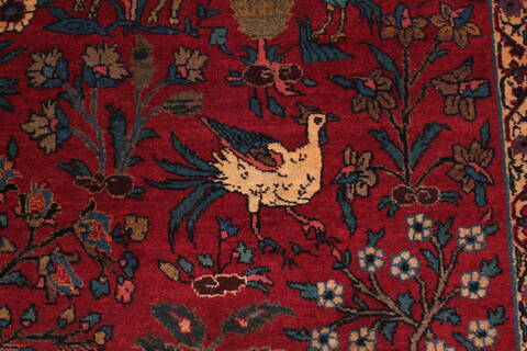 Tabriz Red Hand Knotted 71 X 102  Area Rug 400-26712 Image 11