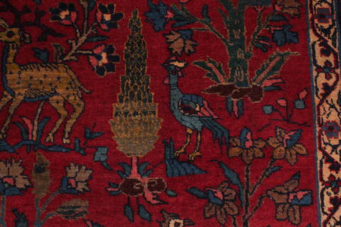 Tabriz Red Hand Knotted 71 X 102  Area Rug 400-26712 Image 13