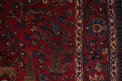 Tabriz Red Hand Knotted 71 X 102  Area Rug 400-26712 Image 14