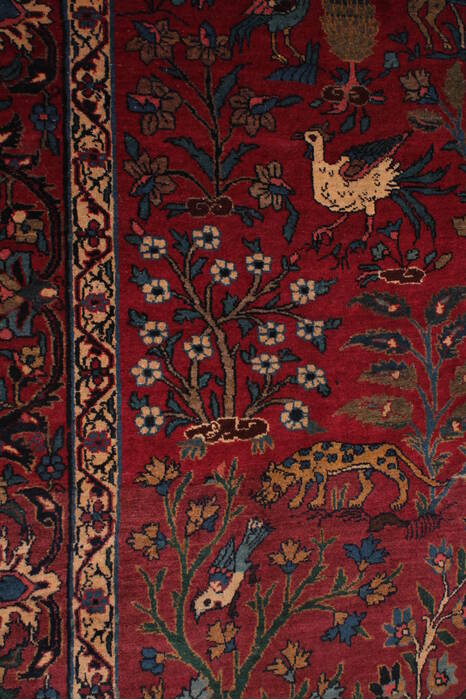 Tabriz Red Hand Knotted 71 X 102  Area Rug 400-26712 Image 16