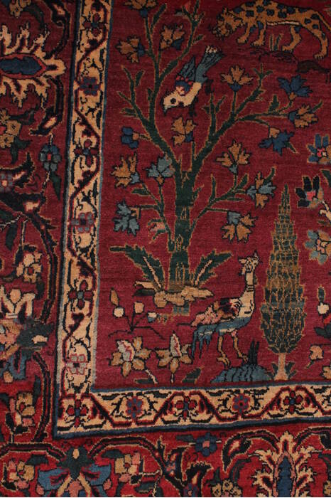 Tabriz Red Hand Knotted 71 X 102  Area Rug 400-26712 Image 17