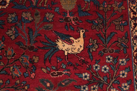 Tabriz Red Hand Knotted 71 X 102  Area Rug 400-26712 Image 19