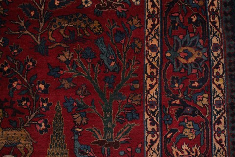 Tabriz Red Hand Knotted 71 X 102  Area Rug 400-26712 Image 22