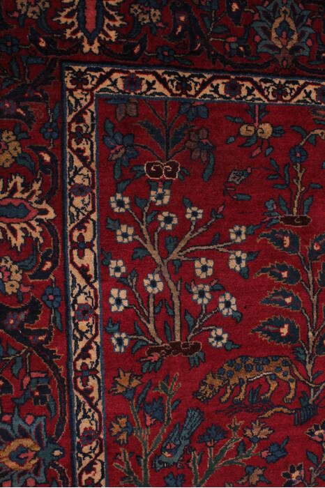 Tabriz Red Hand Knotted 71 X 102  Area Rug 400-26712 Image 3