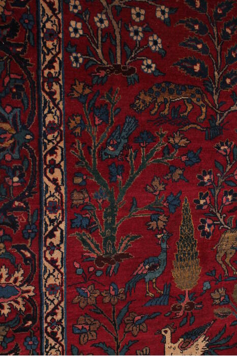 Tabriz Red Hand Knotted 71 X 102  Area Rug 400-26712 Image 4
