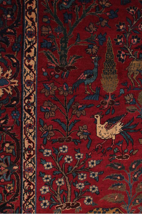 Tabriz Red Hand Knotted 71 X 102  Area Rug 400-26712 Image 5