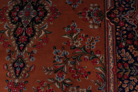 Kerman Orange Hand Knotted 64 X 810  Area Rug 400-26720 Image 1