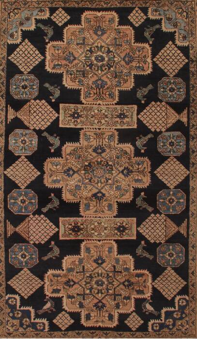 Abadeh Blue Hand Knotted 68 X 911  Area Rug 400-26721 Image 2