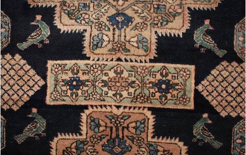 Abadeh Blue Hand Knotted 68 X 911  Area Rug 400-26721 Image 9