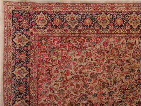 Kerman Green Hand Knotted 100 X 131  Area Rug 400-26728 Image 2