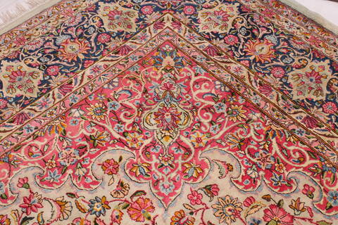 Kerman Green Hand Knotted 100 X 131  Area Rug 400-26728 Image 3