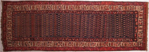 Meshkin Blue Hand Knotted 64 X 184  Area Rug 400-26738 Image 3
